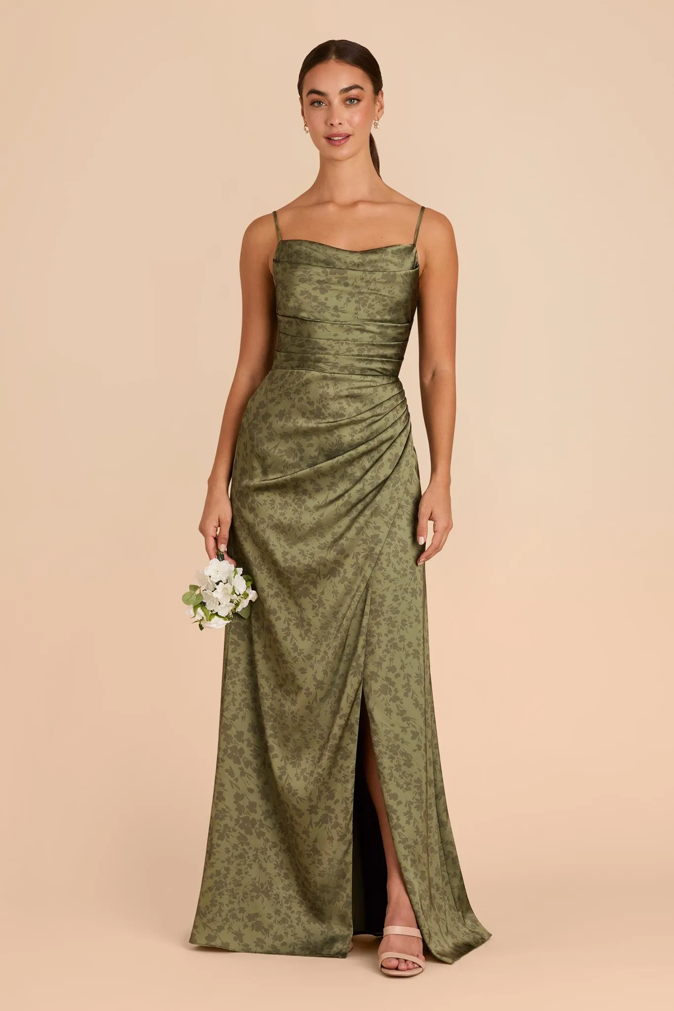 Lydia Matte Satin Dress - Bright Martini Dreamy Floral sold by Birdy Grey