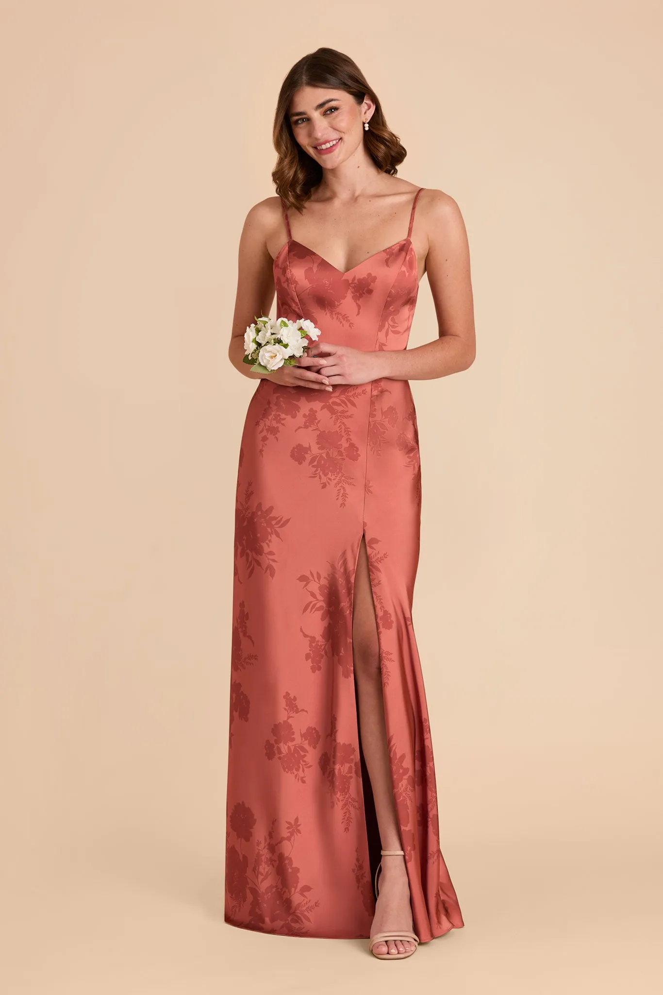 Jay Matte Satin Dress - Wild Rose Whimsical Blooms sold by Birdy Grey product image thumbnail 2