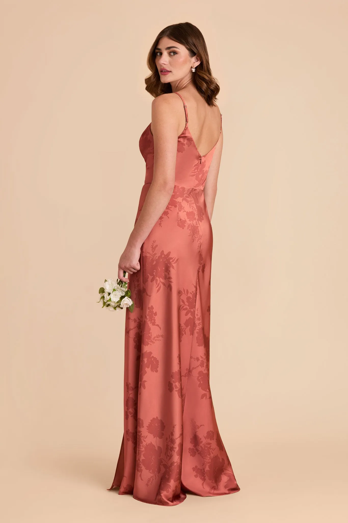 Jay Matte Satin Dress - Wild Rose Whimsical Blooms sold by Birdy Grey product image thumbnail 4