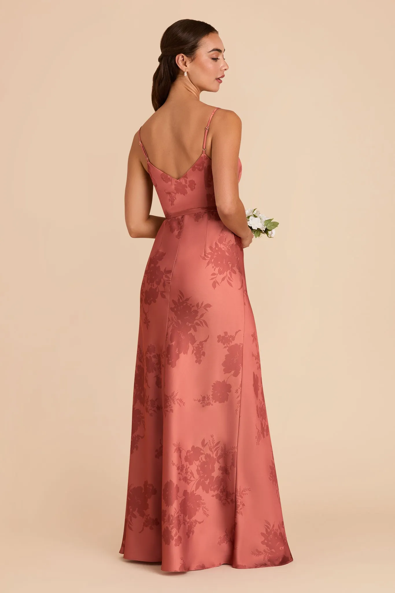 Cindy Matte Satin Dress - Wild Rose Whimsical Blooms sold by Birdy Grey product image thumbnail 4