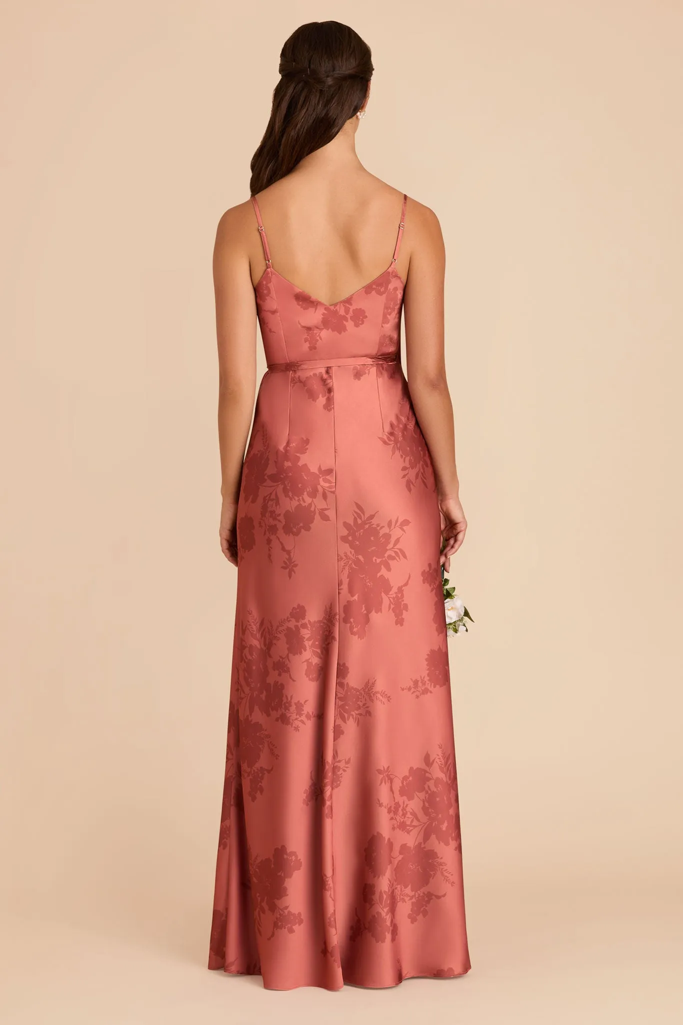Cindy Matte Satin Dress - Wild Rose Whimsical Blooms sold by Birdy Grey product image thumbnail 5