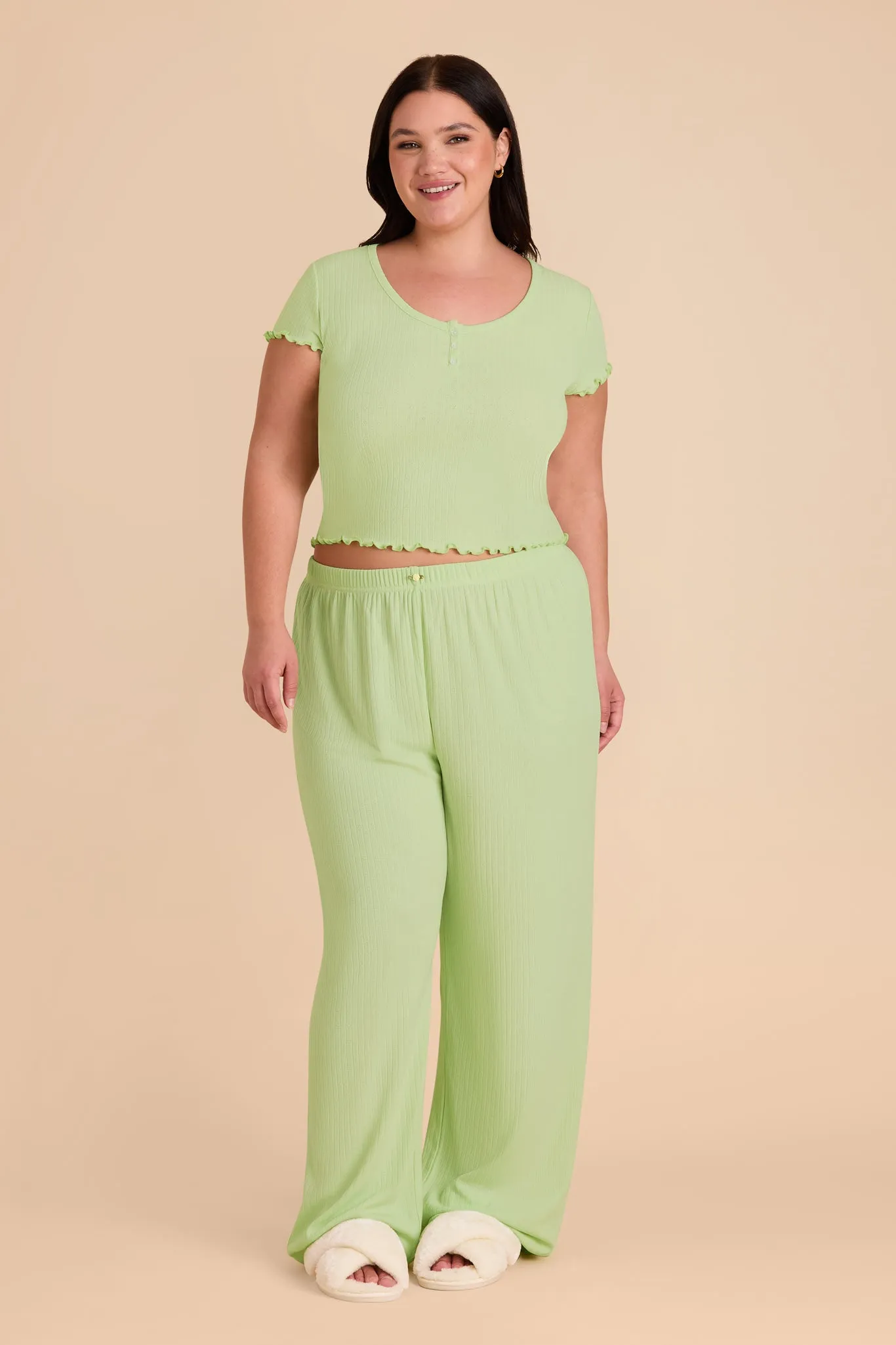 Lana Pointelle Set - Bright Pistachio sold by Birdy Grey product image thumbnail 2