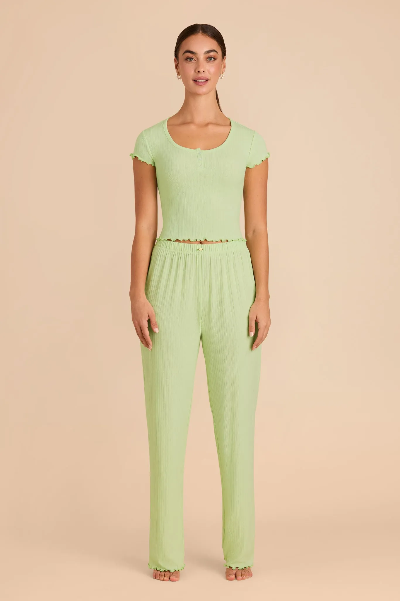 Lana Pointelle Set - Bright Pistachio sold by Birdy Grey product image thumbnail 5