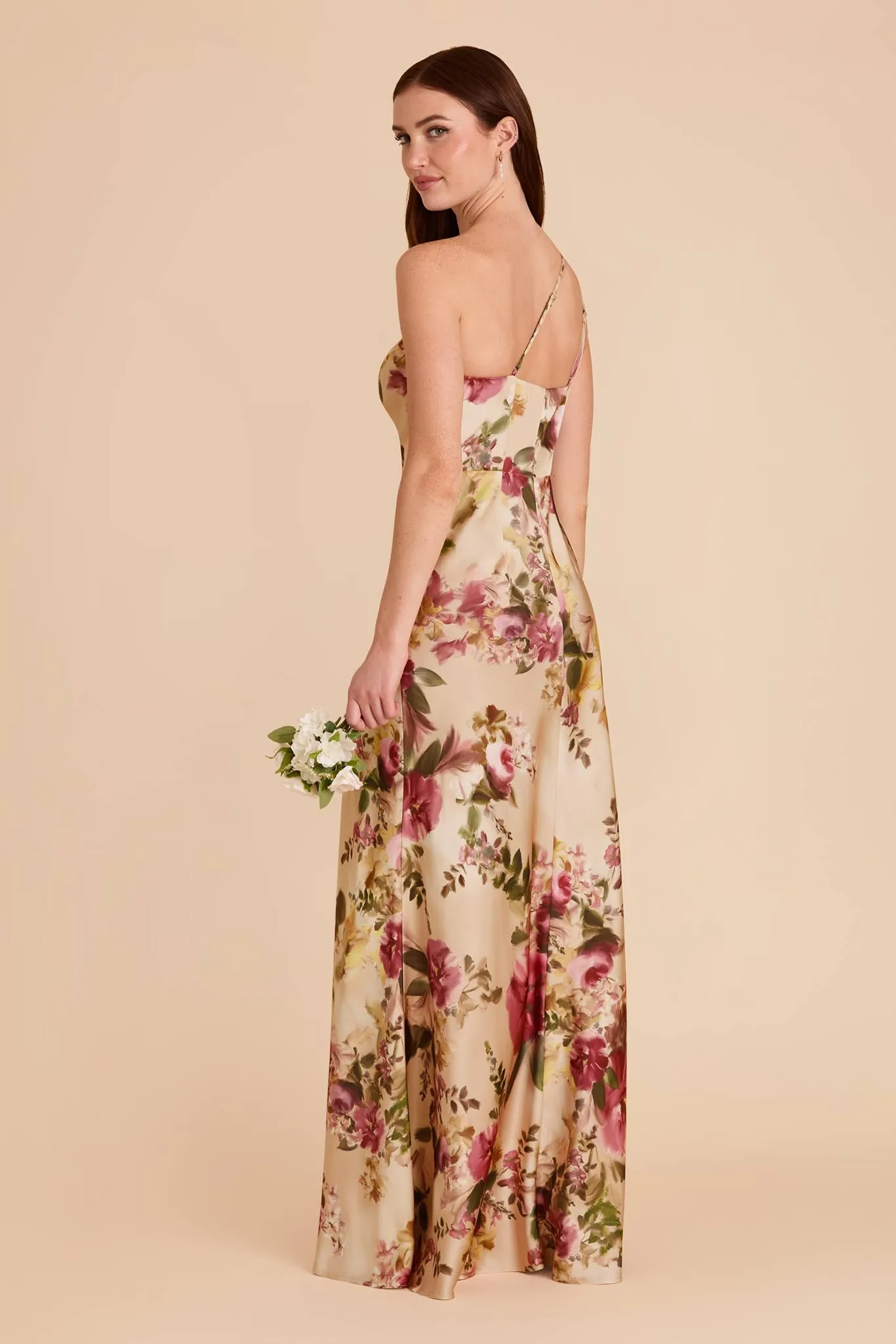 Kensie Matte Satin Dress - Hazelnut Moody Blooms sold by Birdy Grey product image thumbnail 4
