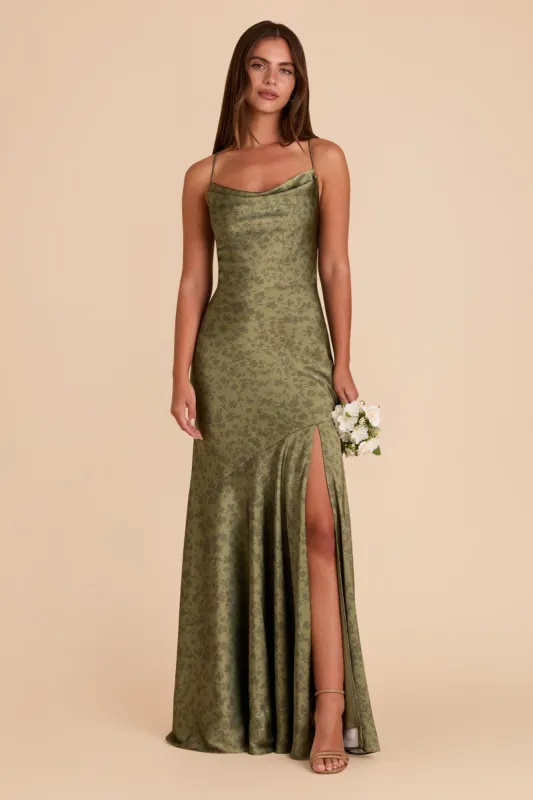 Olivia Matte Satin Dress - Bright Martini Dreamy Floral sold by Birdy Grey