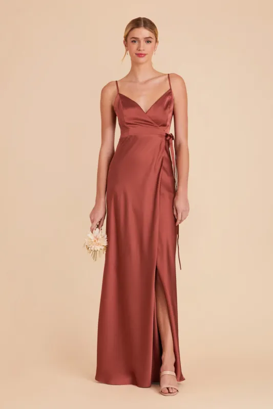 Cindy Matte Satin Dress - Spice sold by Birdy Grey