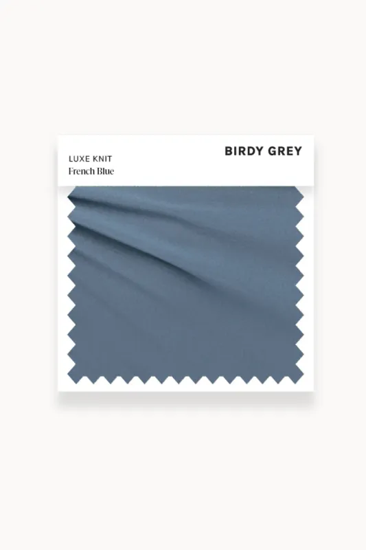 Swatch - Luxe Knit in French Blue sold by Birdy Grey