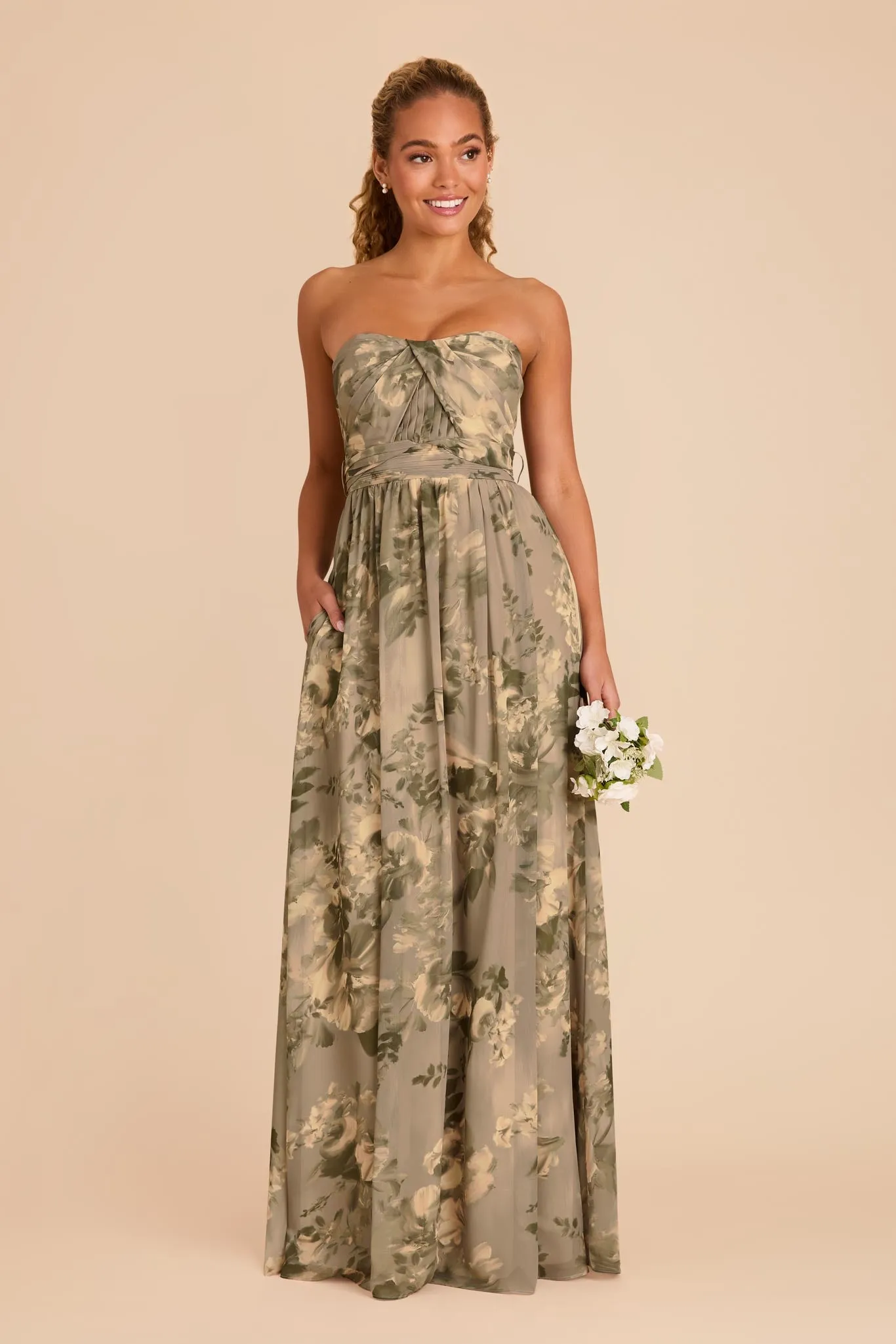 Grace Convertible Dress - Doe Painted Botanics sold by Birdy Grey