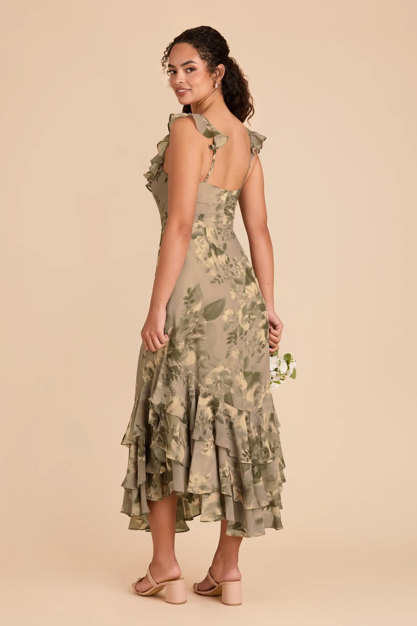 Ginny Chiffon Dress - Doe Painted Botanics sold by Birdy Grey product image thumbnail 3