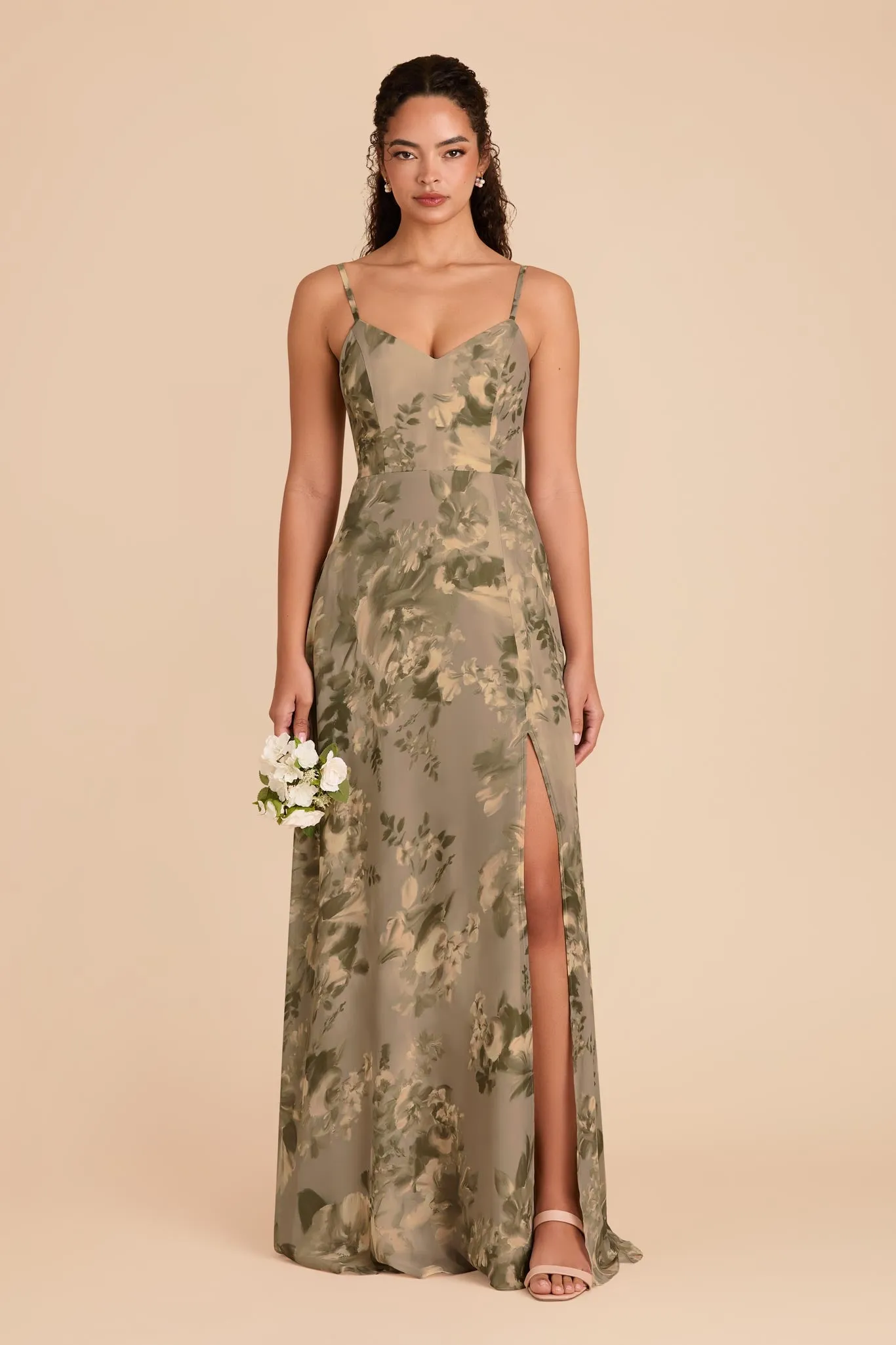 Devin Convertible Dress With Slit - Doe Painted Botanics sold by Birdy Grey product image thumbnail 2