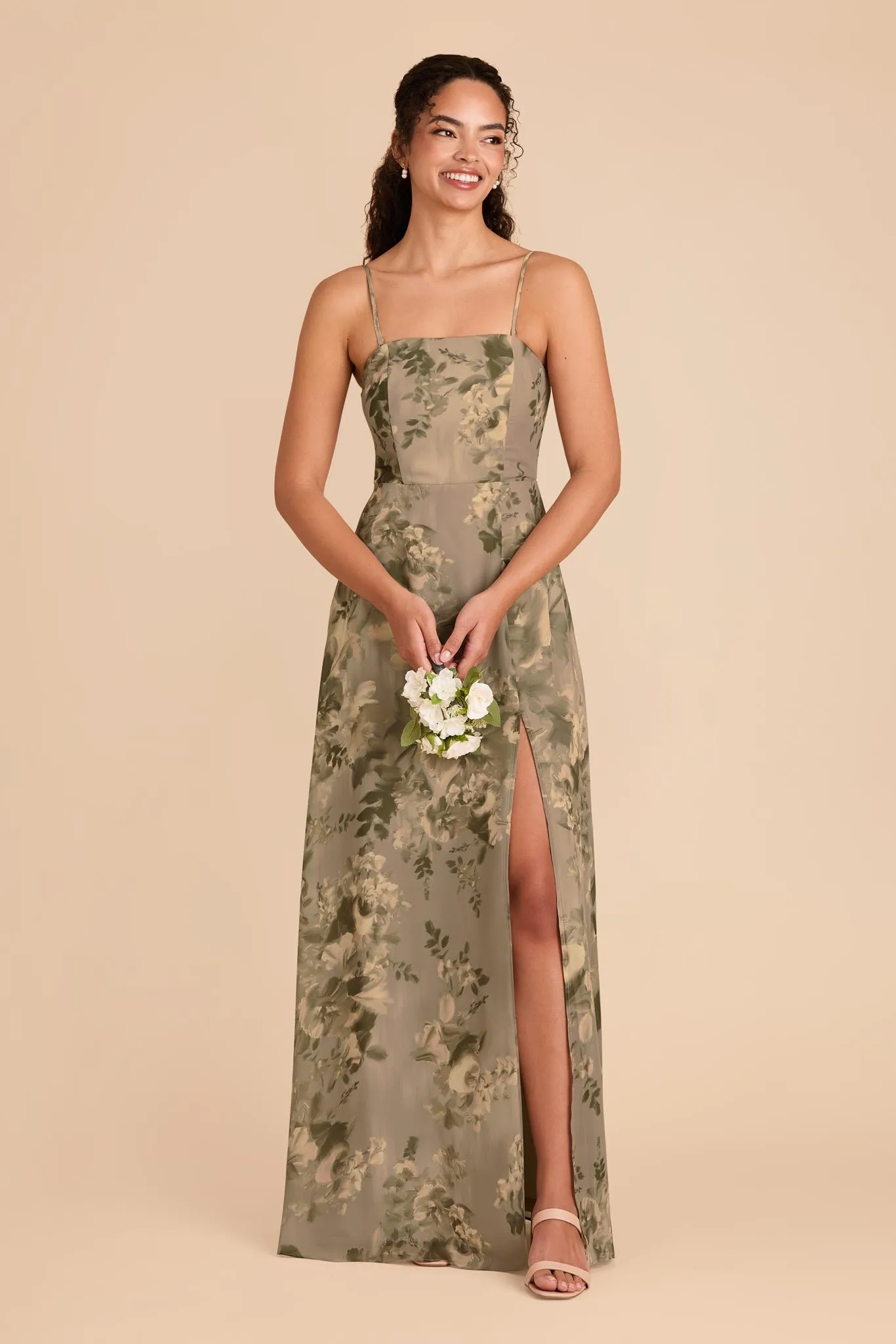 Chris Convertible Chiffon Dress - Doe Painted Botanics sold by Birdy Grey