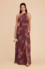 Kira Dress With Slit - Sangria Whimsical Blooms sold by Birdy Grey