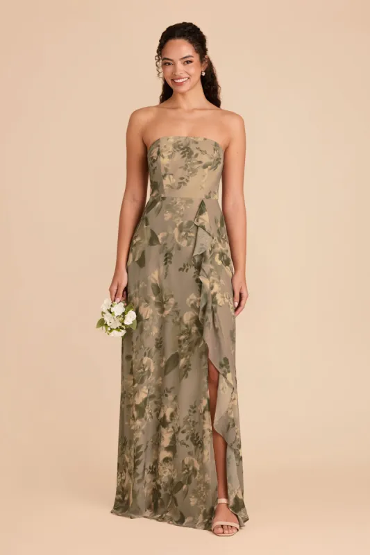 Winnie Convertible Chiffon Dress - Doe Painted Botanics sold by Birdy Grey