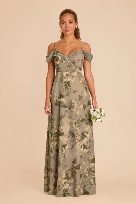 Spence Convertible Dress With Slit - Doe Painted Botanics sold by Birdy Grey