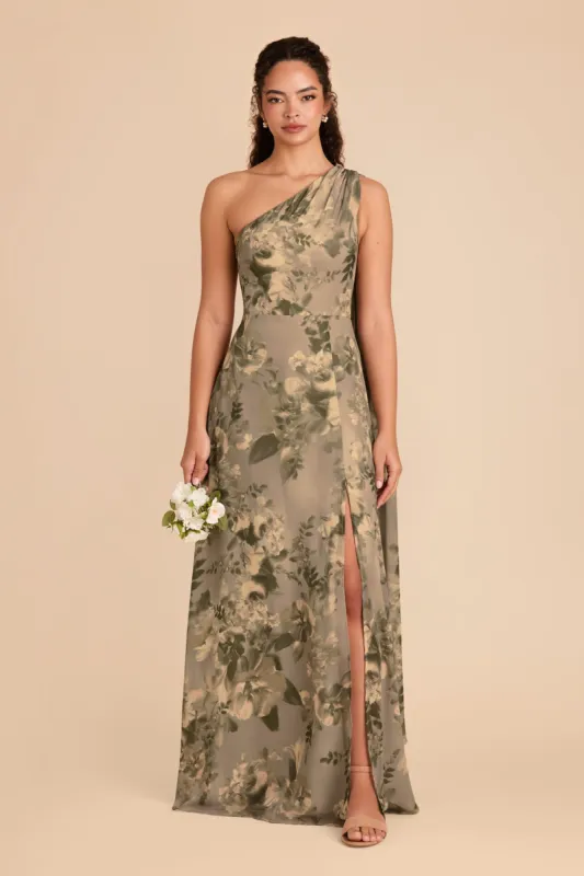 Melissa Chiffon Dress - Doe Painted Botanics sold by Birdy Grey