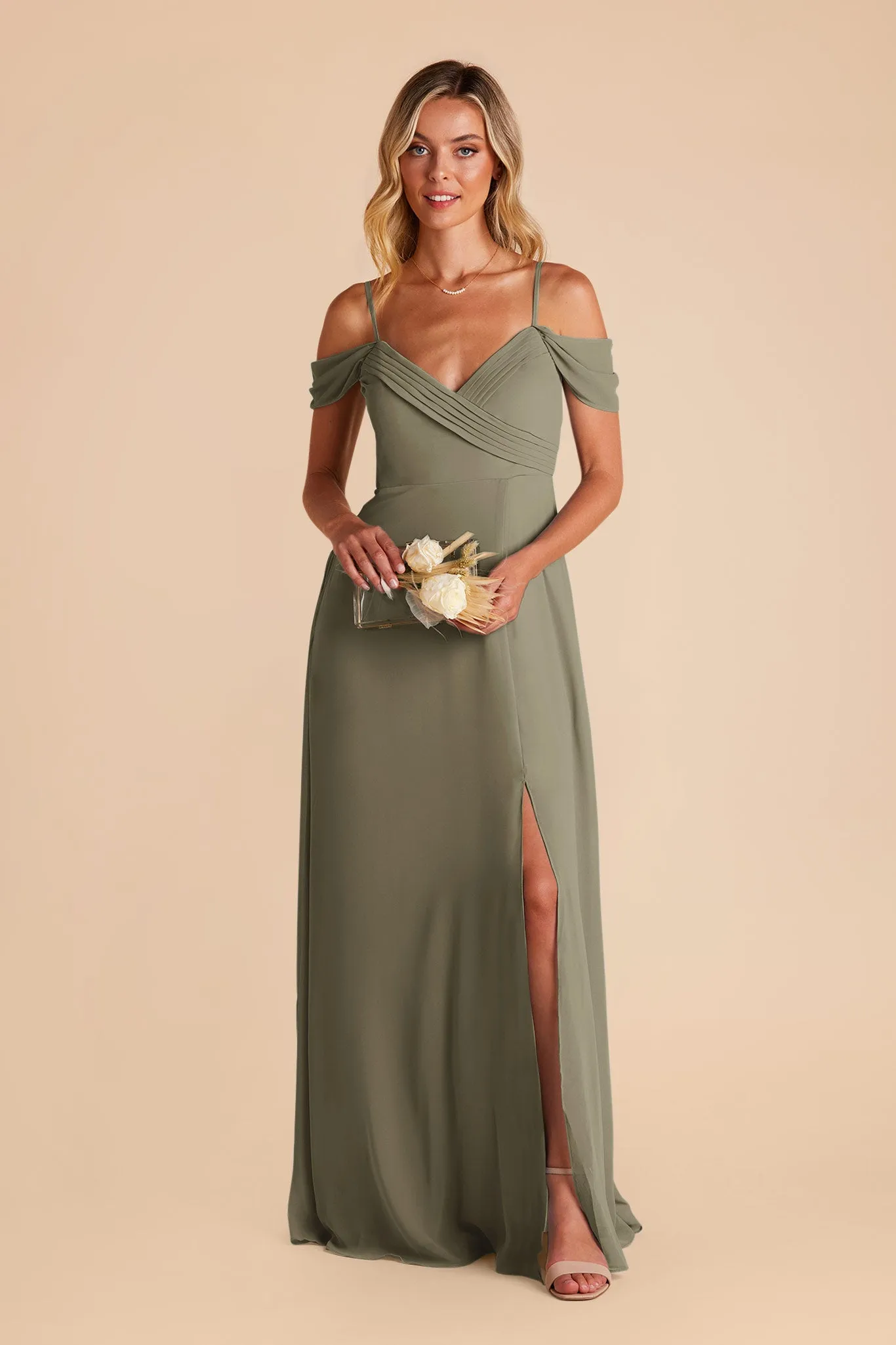 Spence Convertible Dress With Slit - Thyme sold by Birdy Grey product image thumbnail 4