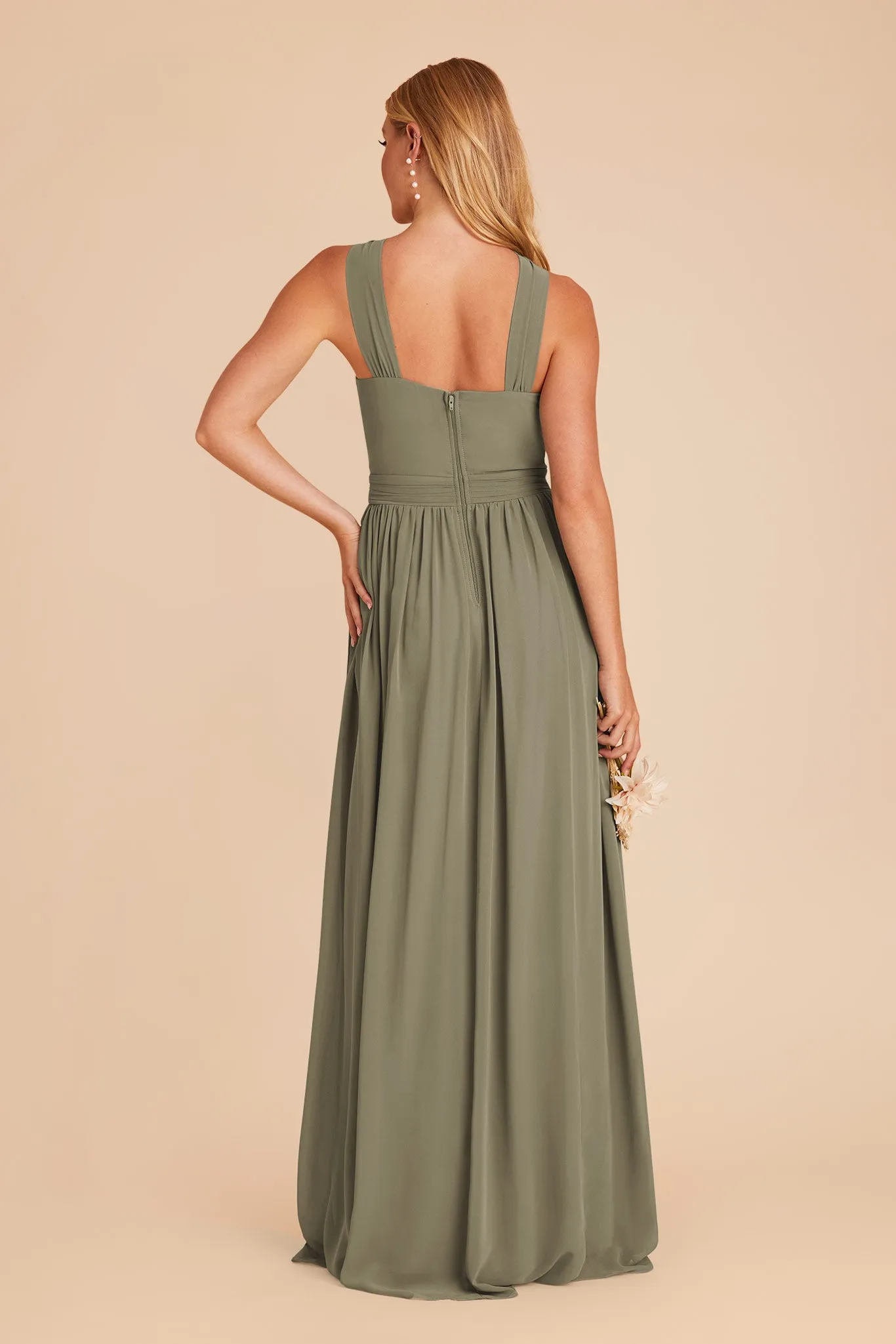 Kiko Chiffon Dress - Thyme sold by Birdy Grey product image thumbnail 5