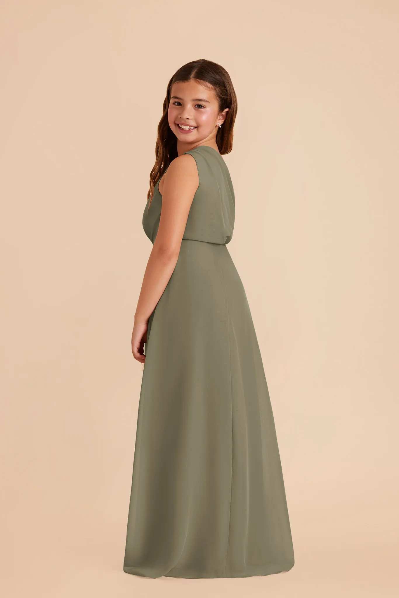 Kiara Junior Chiffon Dress - Thyme sold by Birdy Grey product image thumbnail 5
