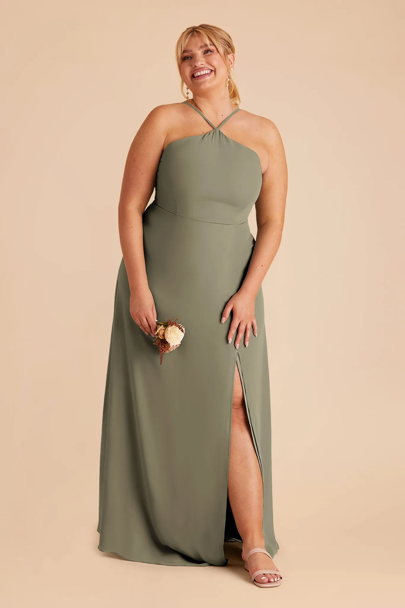 Juliet Chiffon Dress - Thyme sold by Birdy Grey product image thumbnail 5