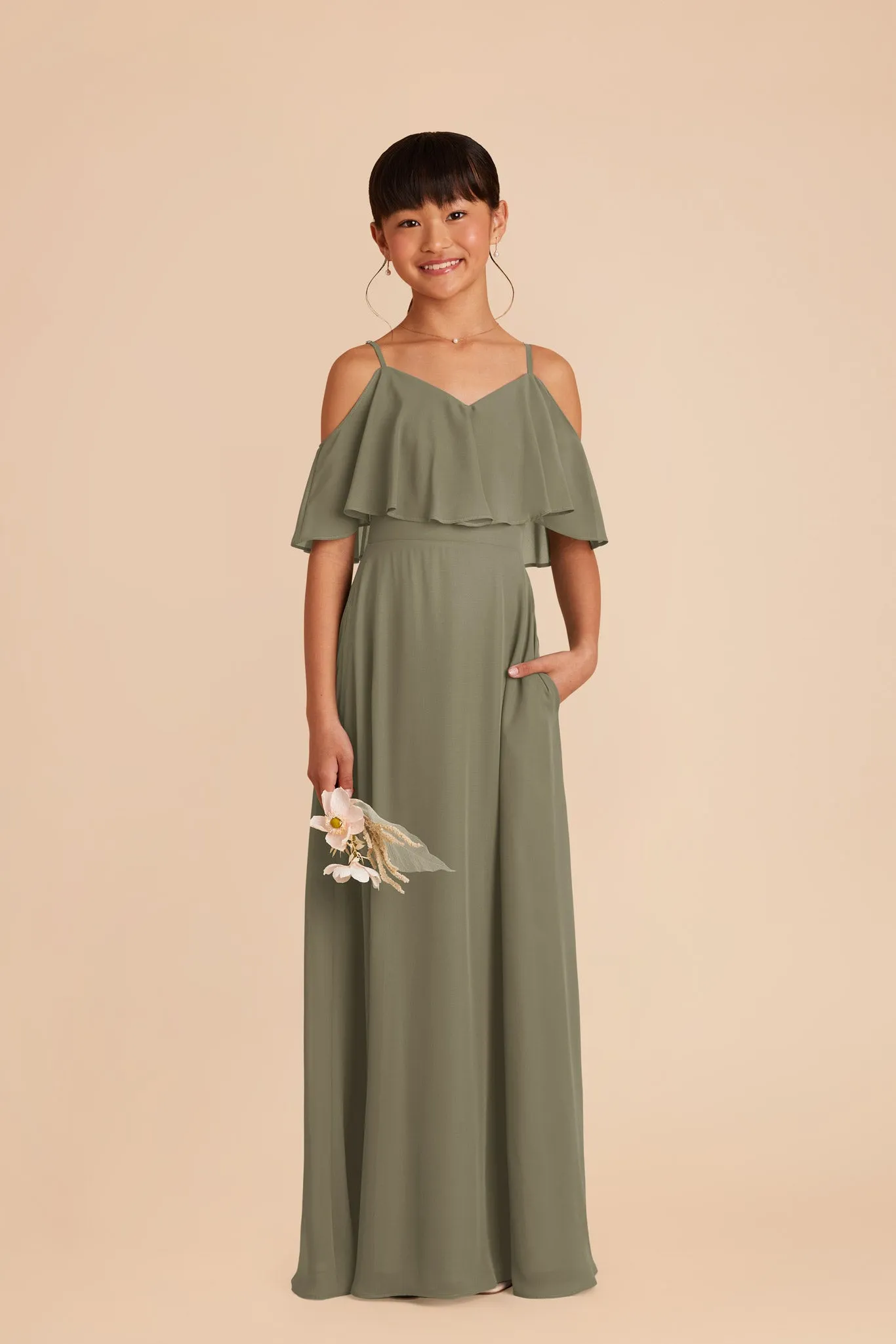 Janie Convertible Junior Dress - Thyme sold by Birdy Grey product image thumbnail 2