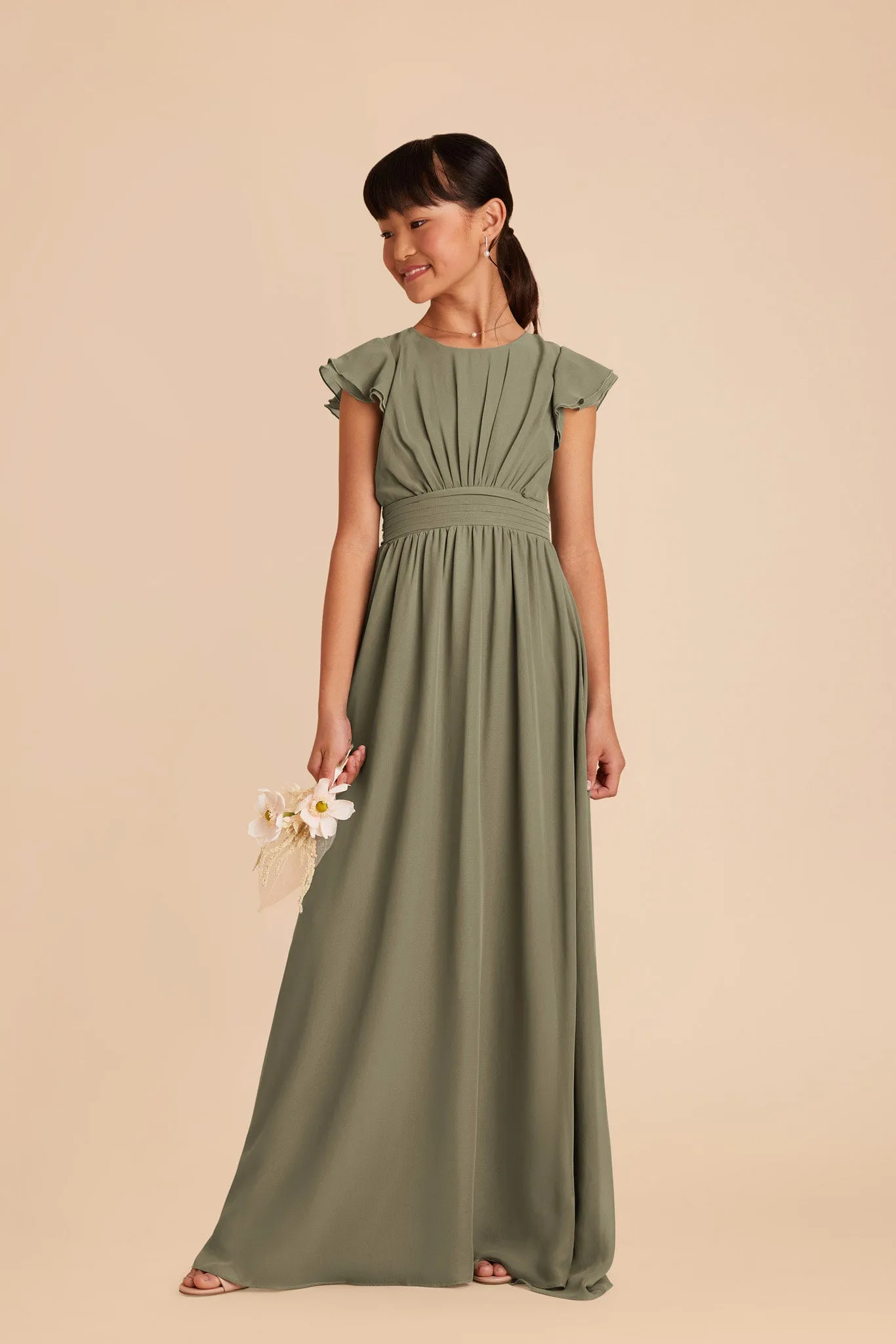Celine Junior Dress - Thyme sold by Birdy Grey product image thumbnail 3