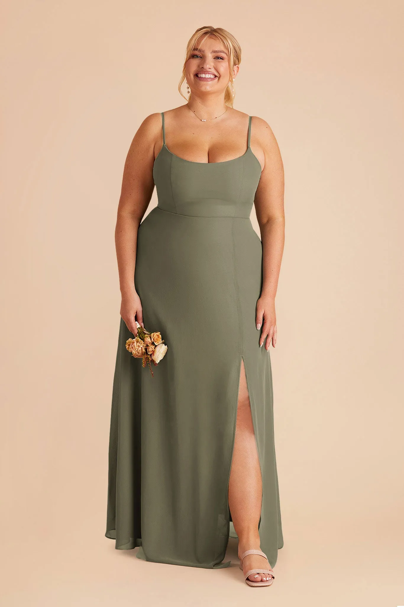 Amy Chiffon Dress - Thyme sold by Birdy Grey product image thumbnail 2