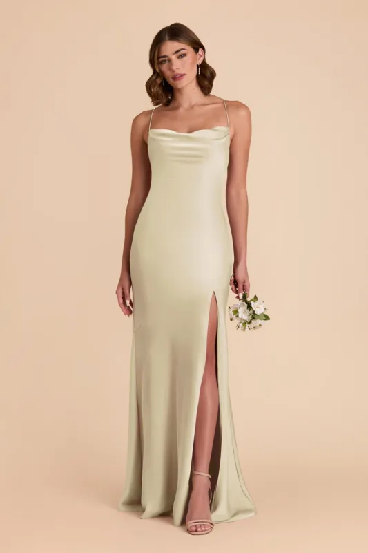 Olivia Matte Satin Dress - Prosecco sold by Birdy Grey