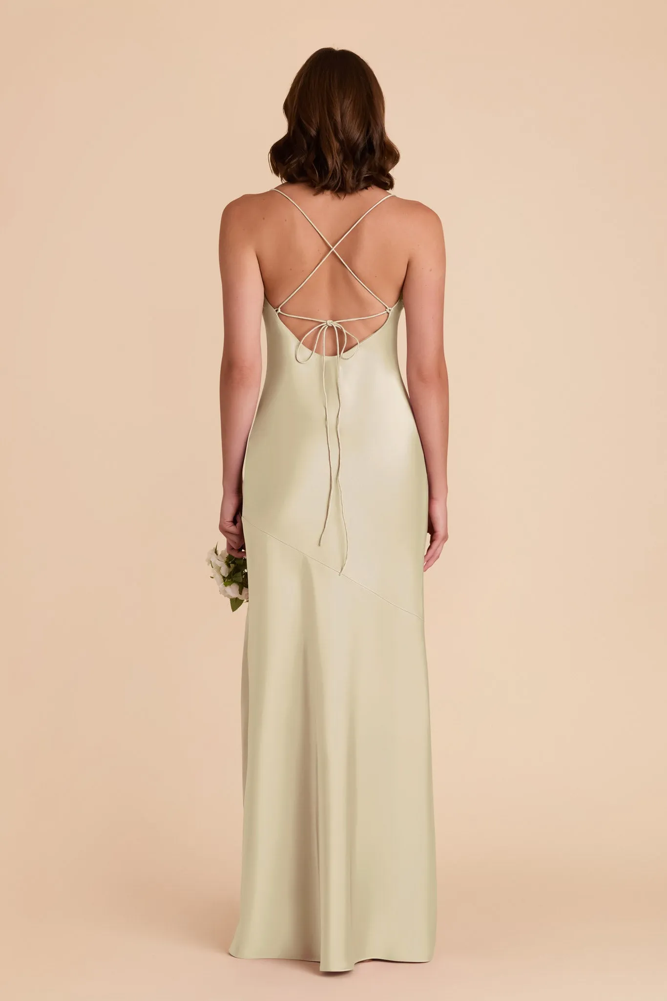 Olivia Matte Satin Dress - Prosecco sold by Birdy Grey product image thumbnail 5
