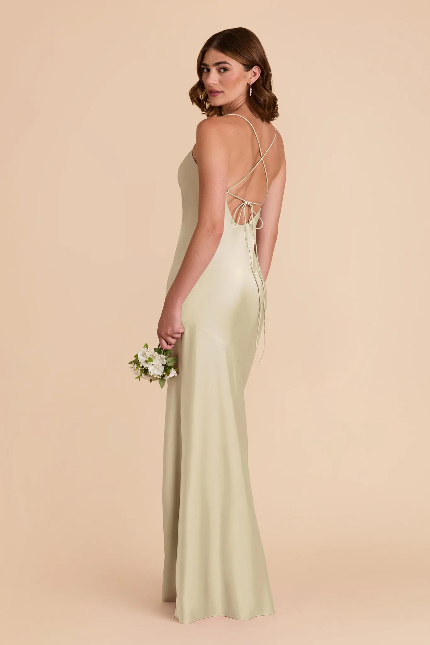 Olivia Matte Satin Dress - Prosecco sold by Birdy Grey product image thumbnail 4