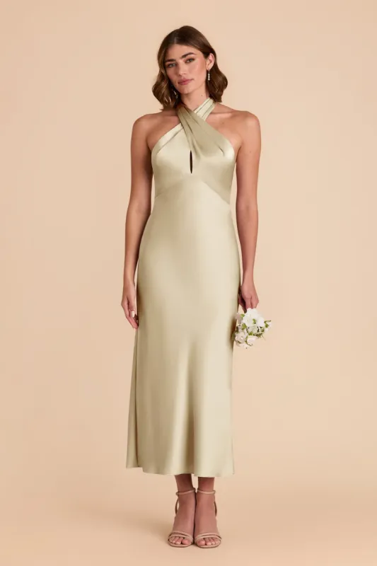 Monique Matte Satin Dress - Prosecco sold by Birdy Grey