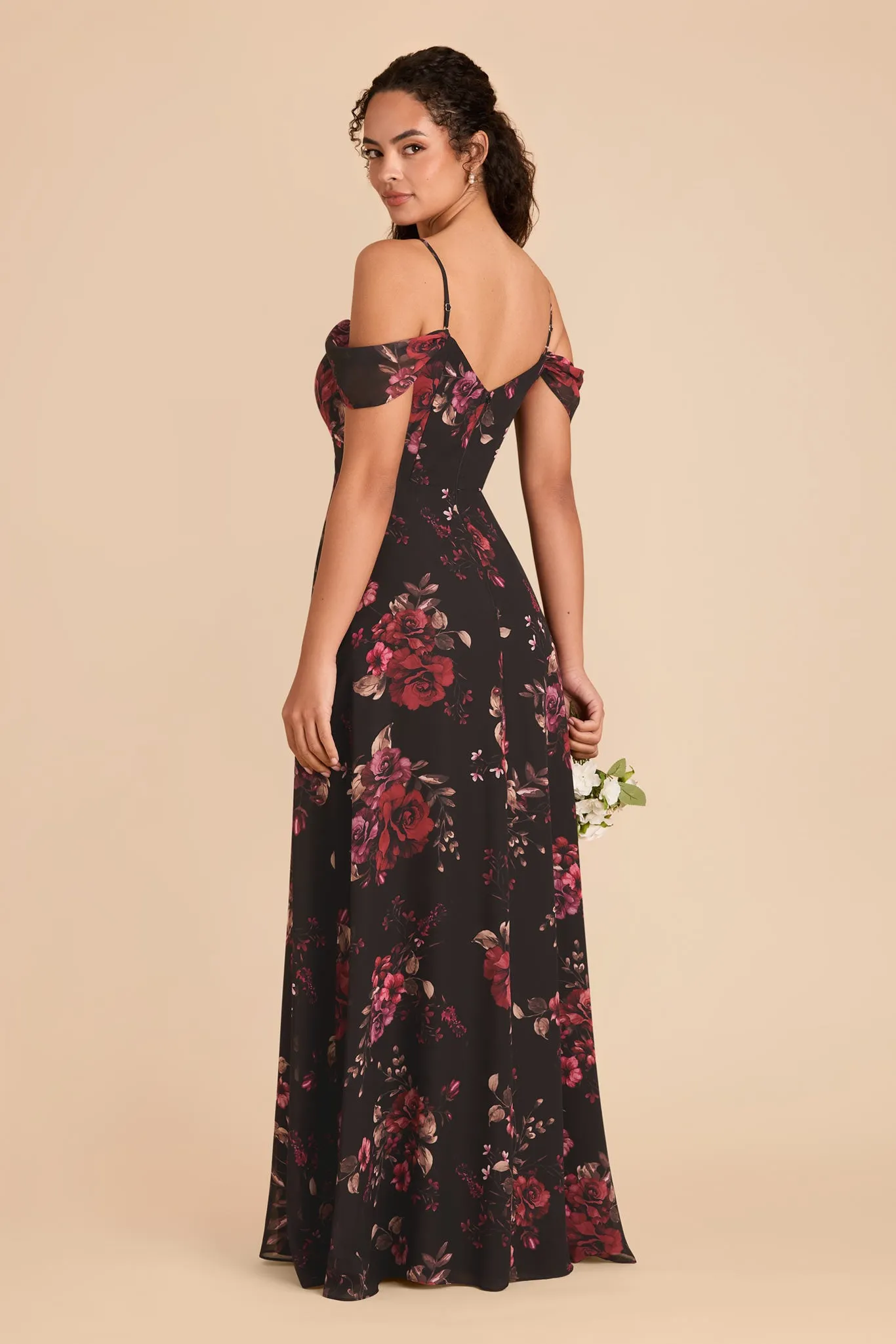 Spence Convertible Dress - Black Fleurs D'Amour sold by Birdy Grey product image thumbnail 3