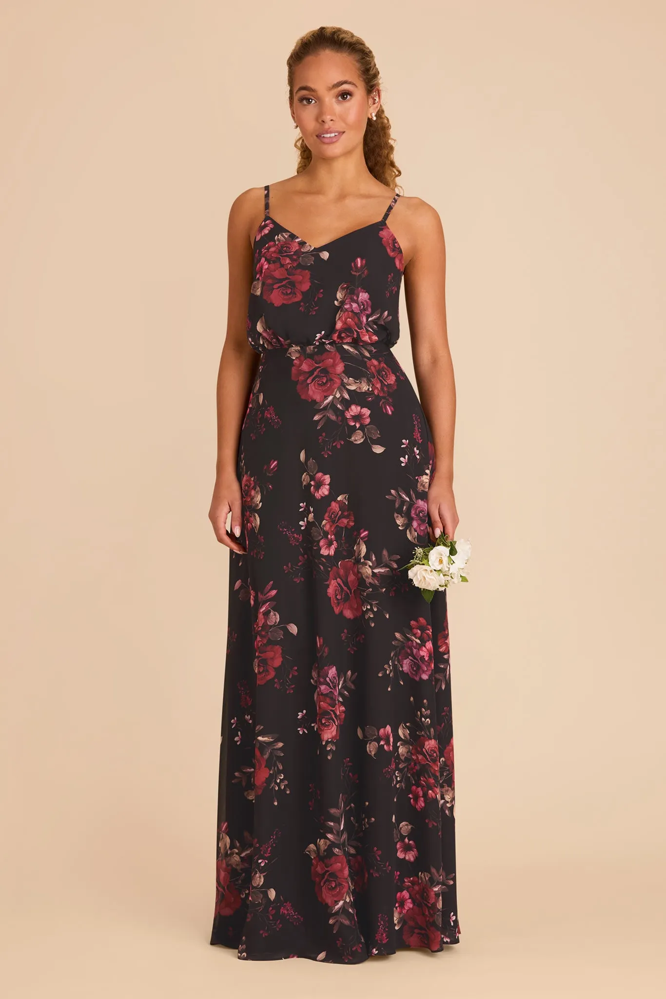 Gwennie Dress - Black Fleurs D'Amour sold by Birdy Grey