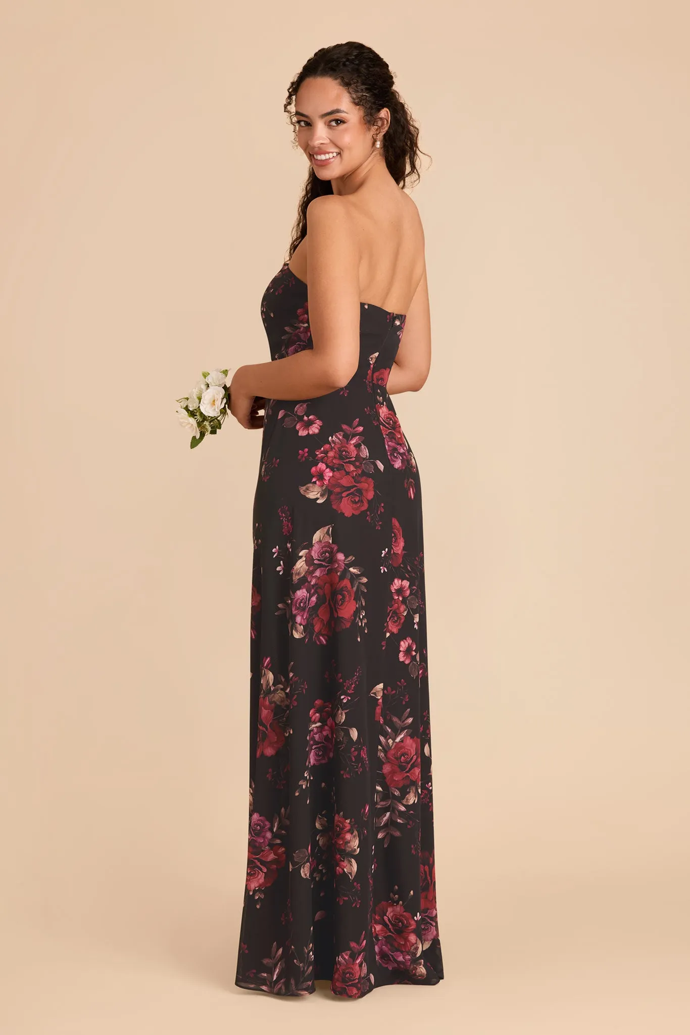 Chris Convertible Chiffon Dress - Black Fleurs D'Amour sold by Birdy Grey product image thumbnail 5