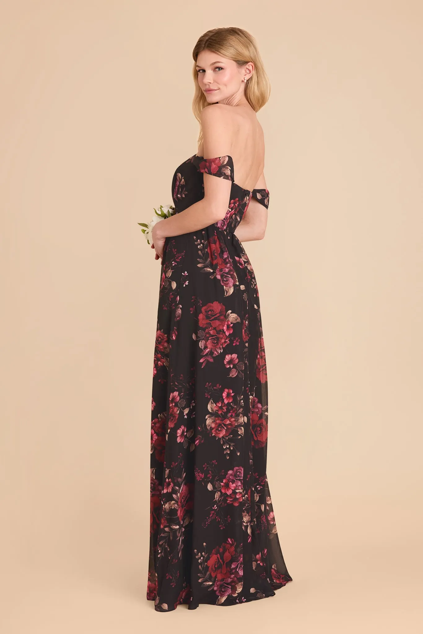 August Convertible Dress - Black Fleurs D'Amour sold by Birdy Grey product image thumbnail 5