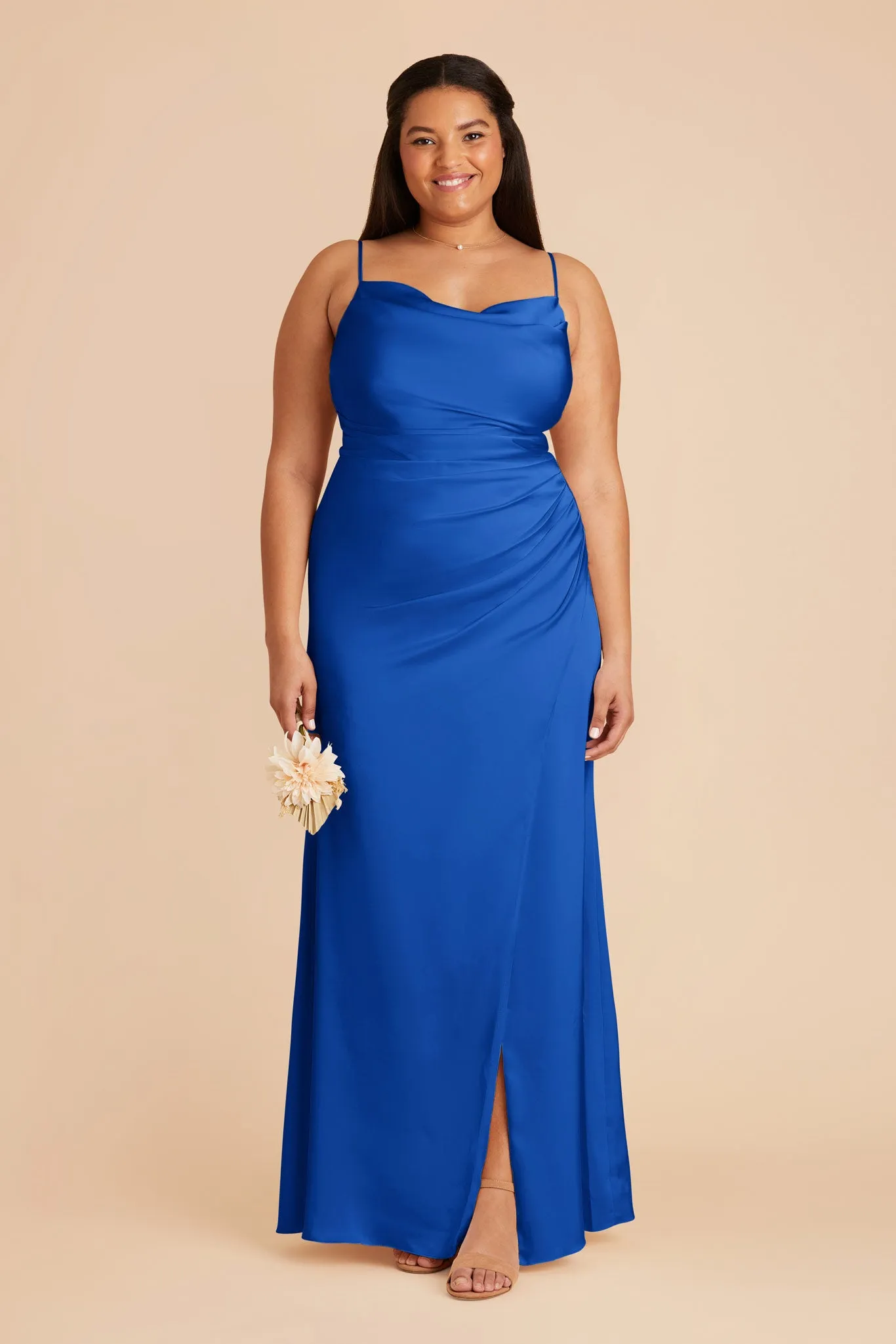 Lydia Matte Satin Dress - Cobalt Blue sold by Birdy Grey product image thumbnail 2