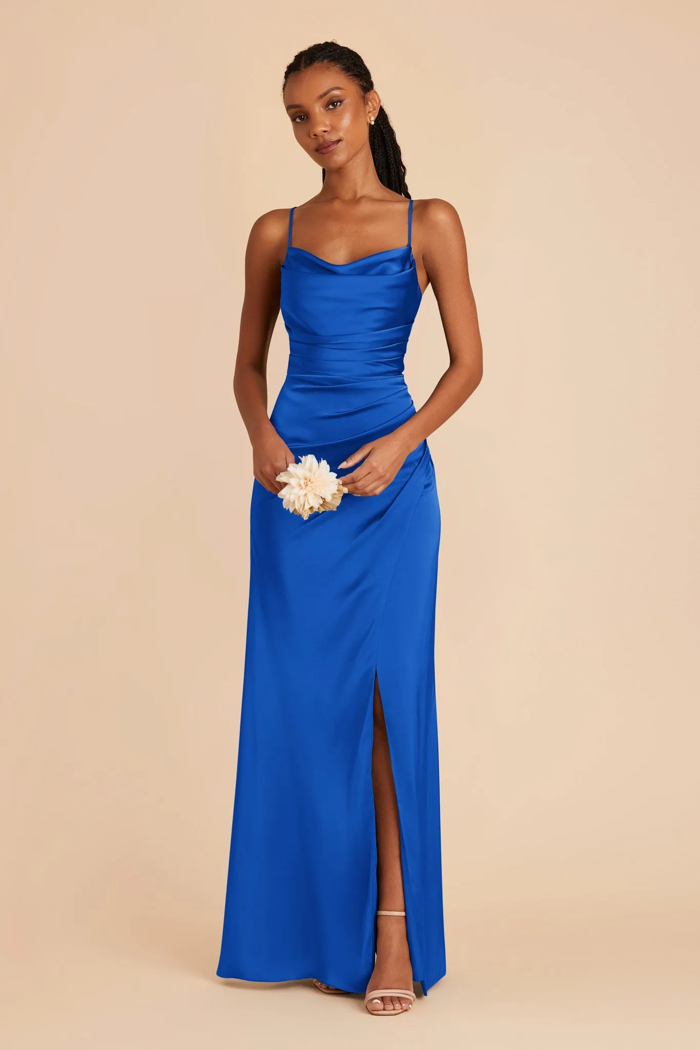 Lydia Matte Satin Dress - Cobalt Blue sold by Birdy Grey product image thumbnail 4