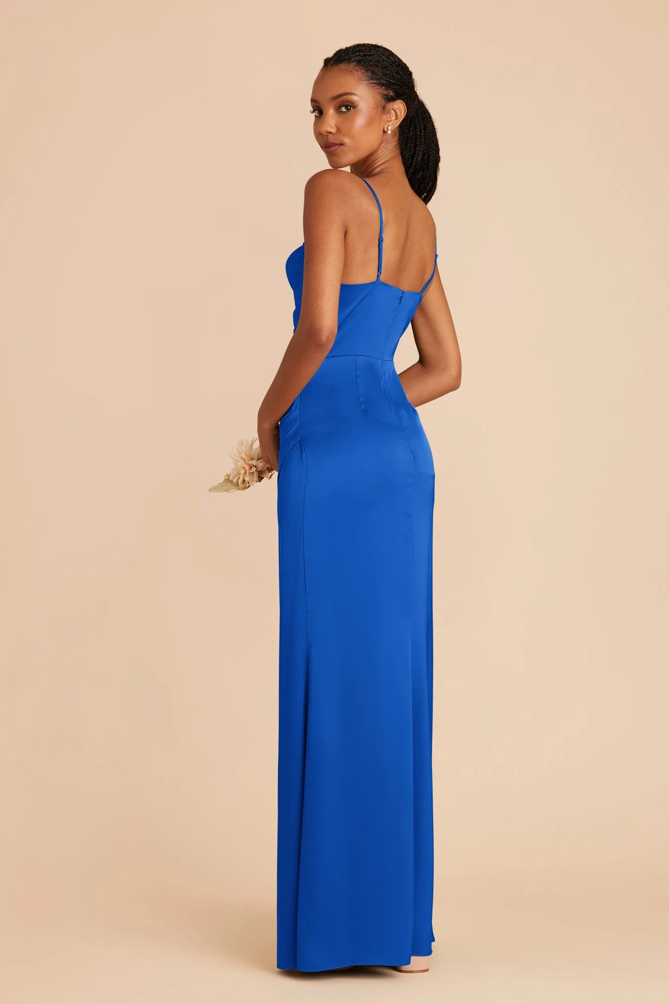 Lydia Matte Satin Dress - Cobalt Blue sold by Birdy Grey product image thumbnail 5