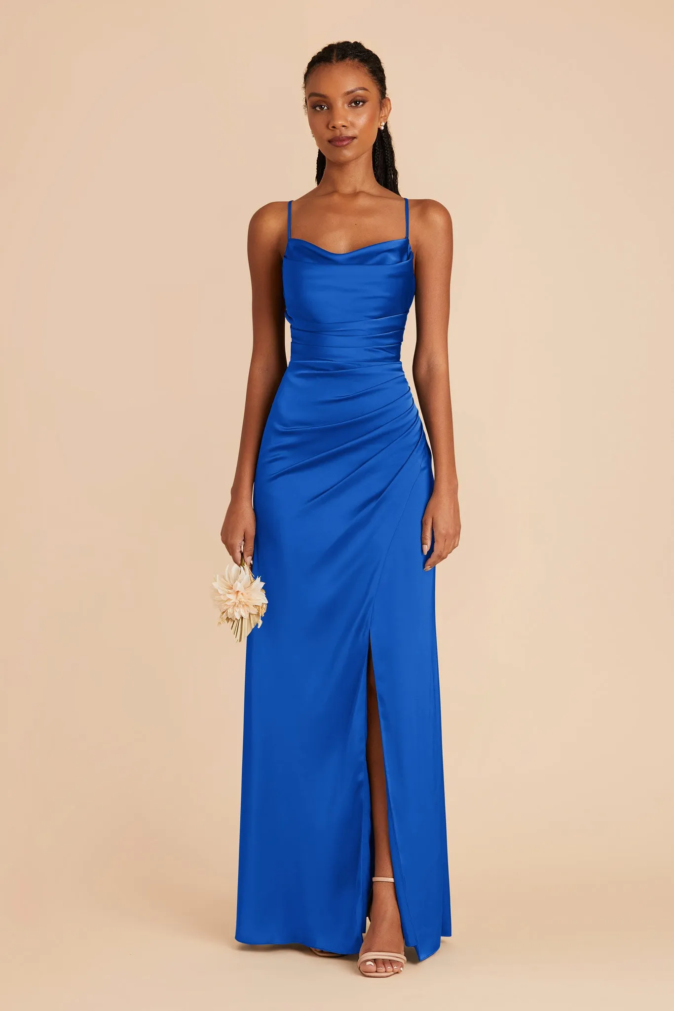 Lydia Matte Satin Dress - Cobalt Blue sold by Birdy Grey product image thumbnail 3