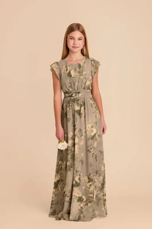 Celine Junior Dress - Doe Painted Botanics sold by Birdy Grey