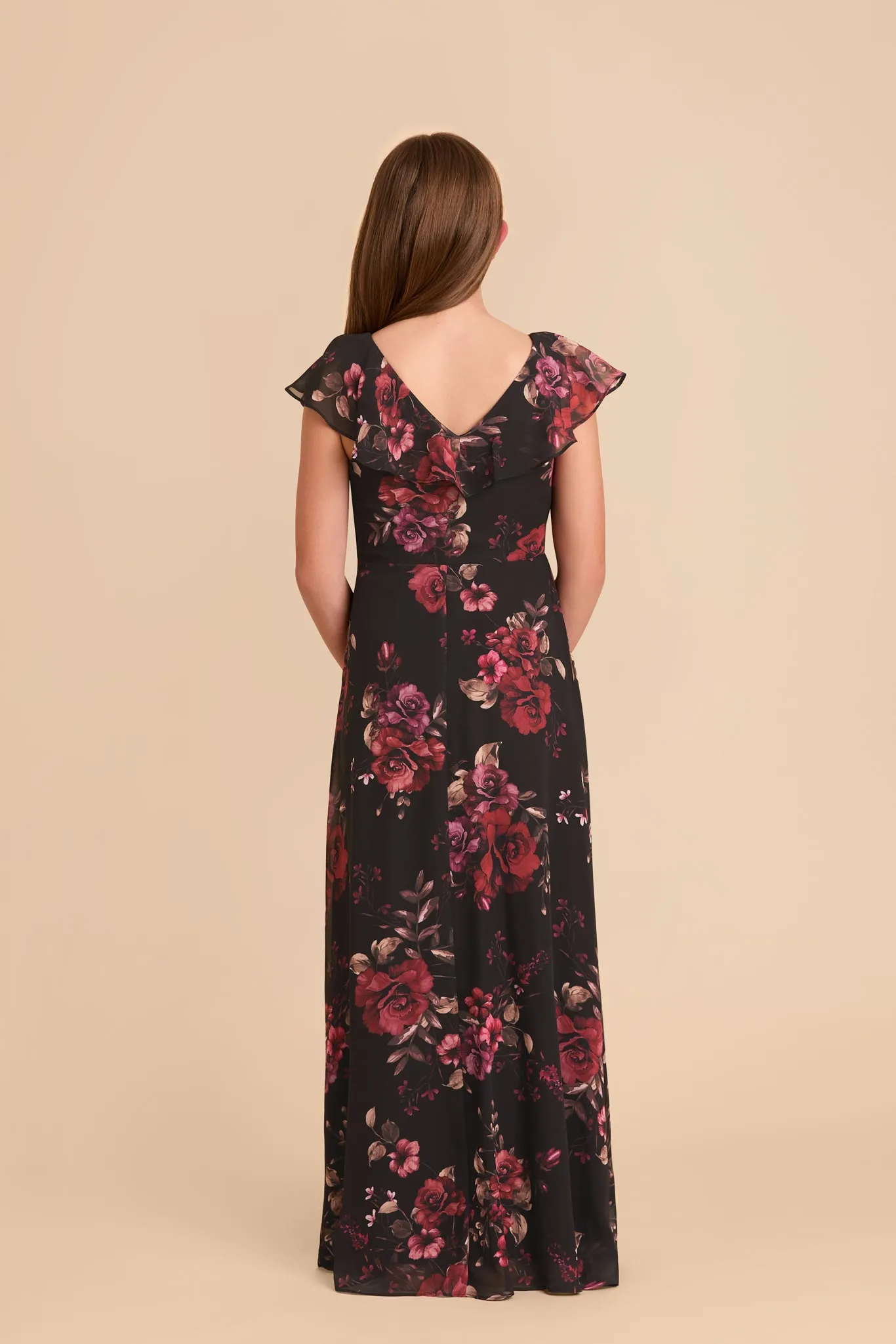 Jax Junior Chiffon Dress - Black Fleurs D'Amour sold by Birdy Grey product image thumbnail 4