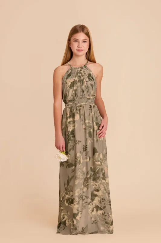 Sienna Junior Dress - Doe Painted Botanics sold by Birdy Grey