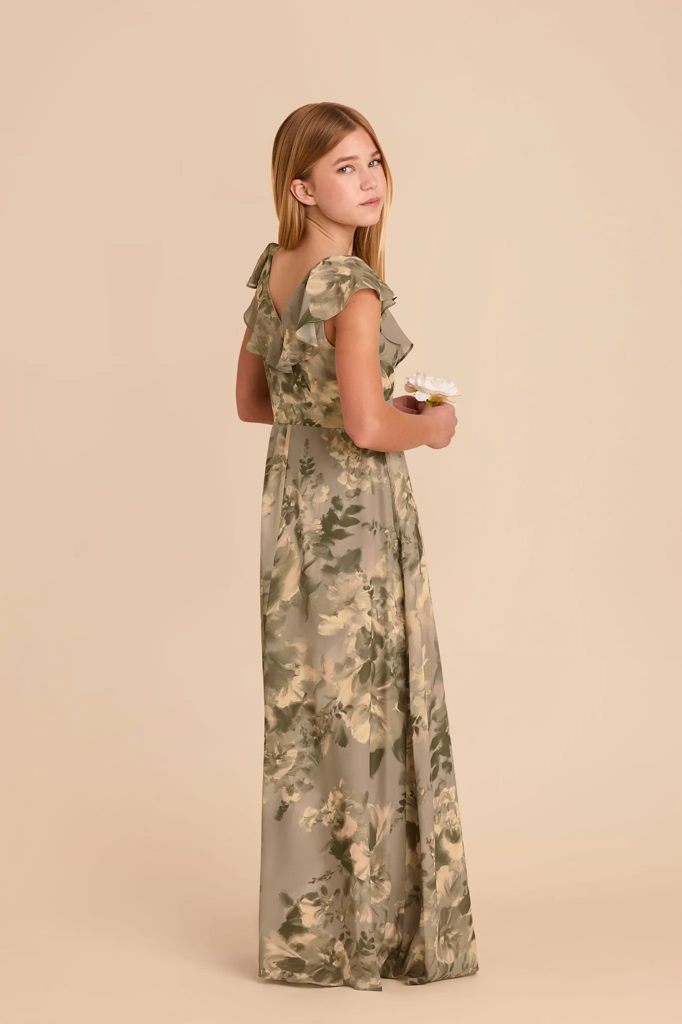 Jax Junior Chiffon Dress - Doe Painted Botanics sold by Birdy Grey product image thumbnail 3
