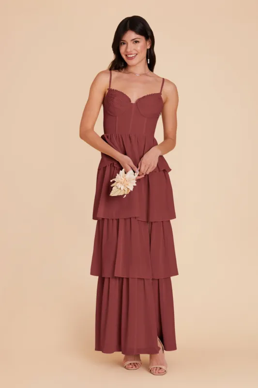 Lola Chiffon Dress - Rosewood sold by Birdy Grey
