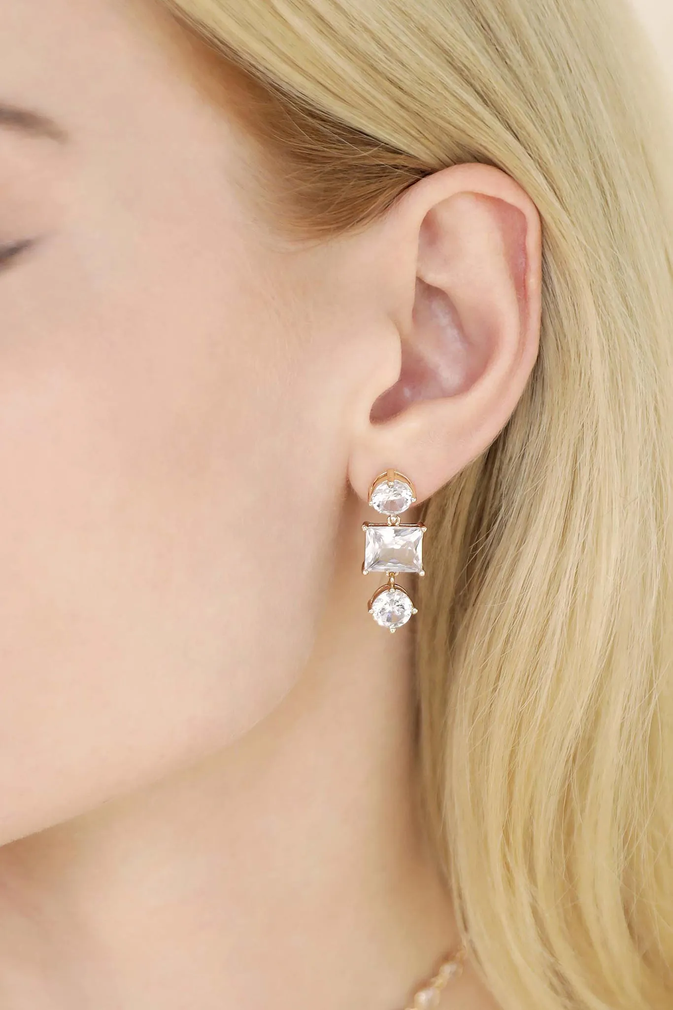 Mallorca Crystal Earrings by Ettika - Gold sold by Birdy Grey product image thumbnail 2