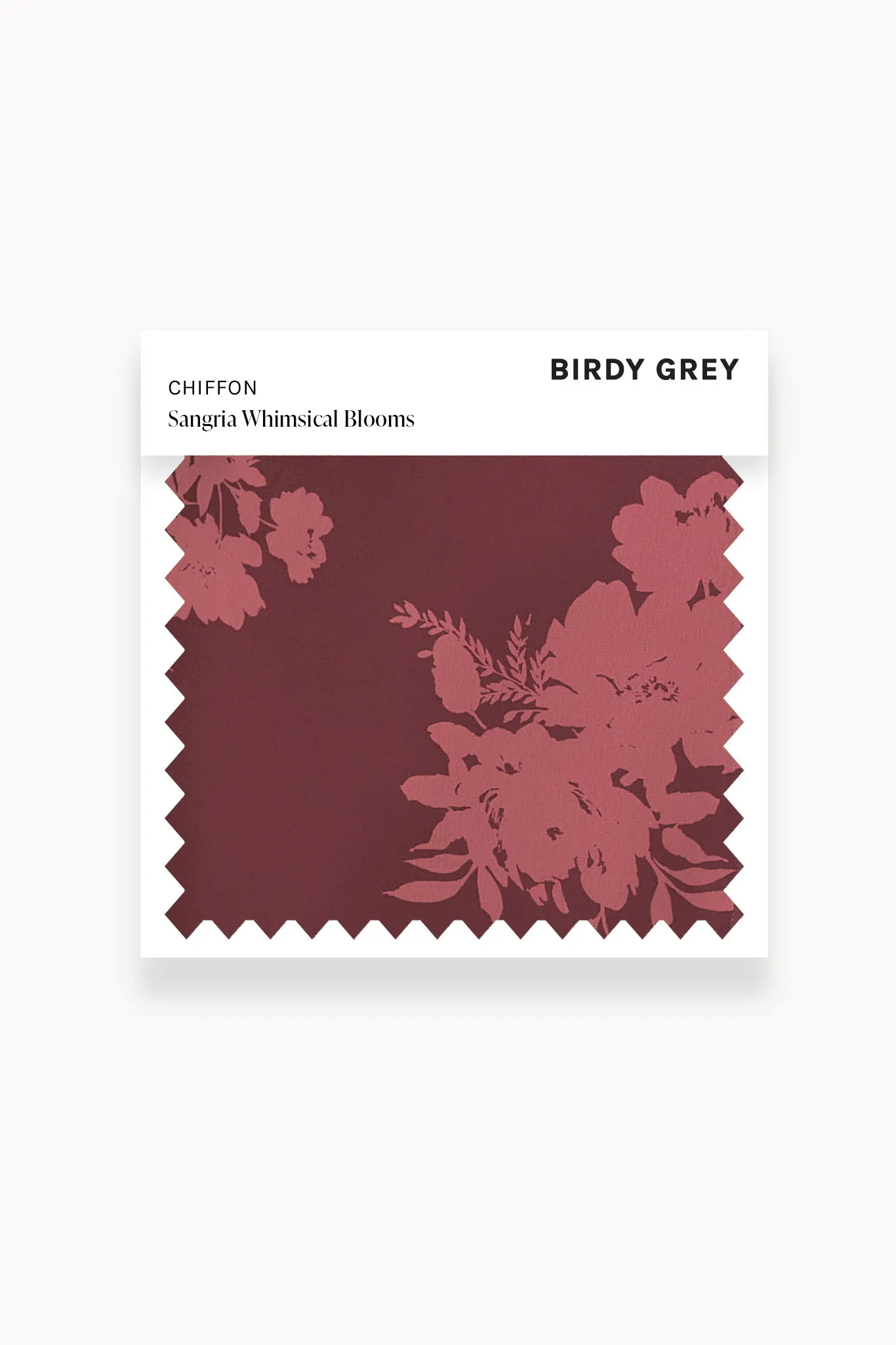 Swatch - Chiffon in Sangria Whimsical Blooms sold by Birdy Grey