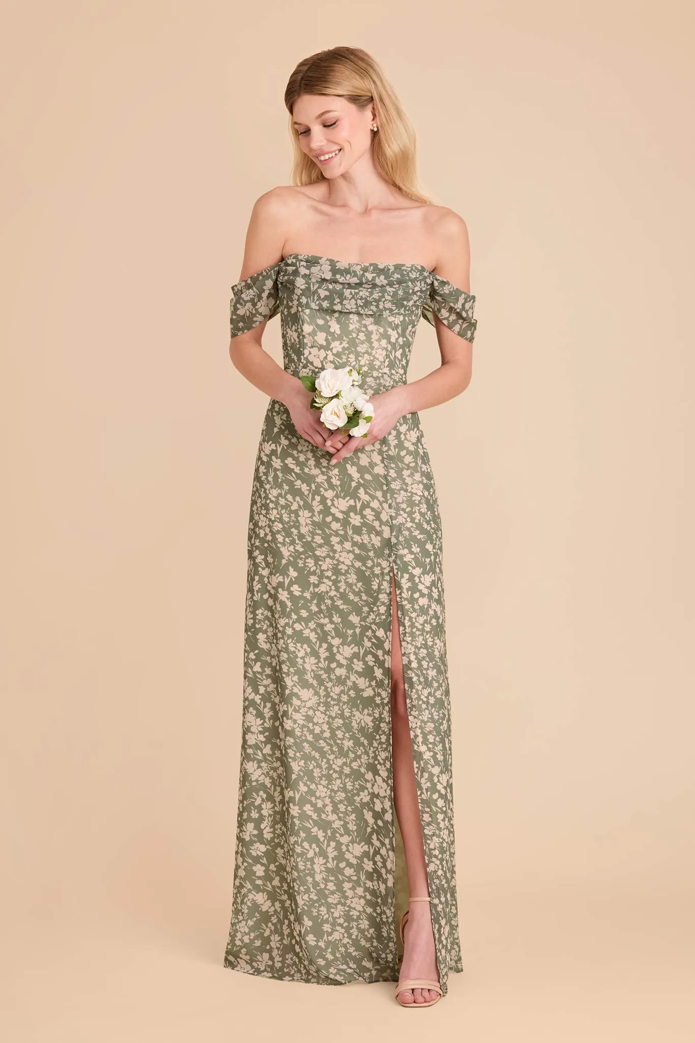 Swatch - Chiffon in Thyme Dreamy Floral sold by Birdy Grey product image thumbnail 2