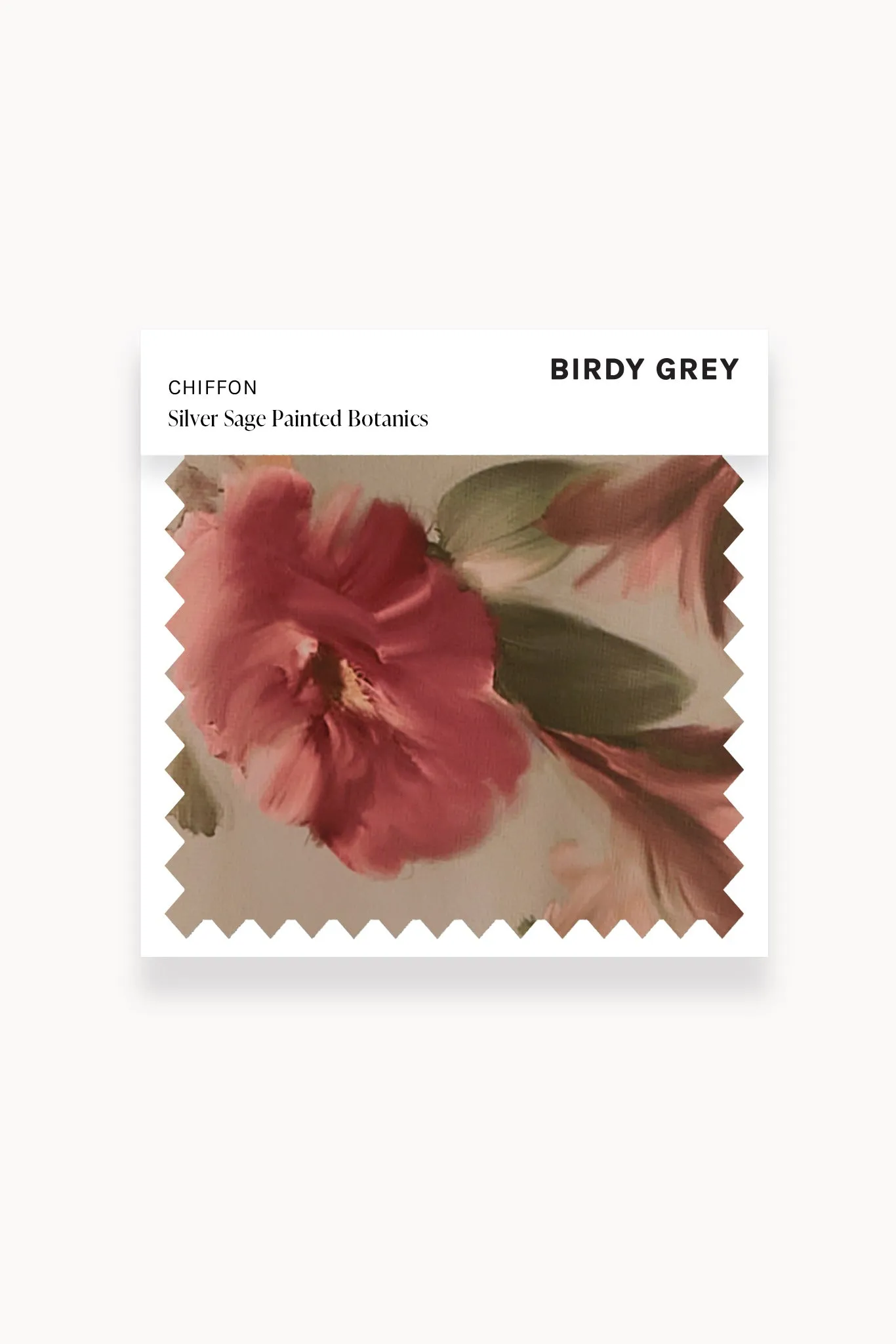 Swatch - Chiffon in Silver Sage Painted Botanics sold by Birdy Grey