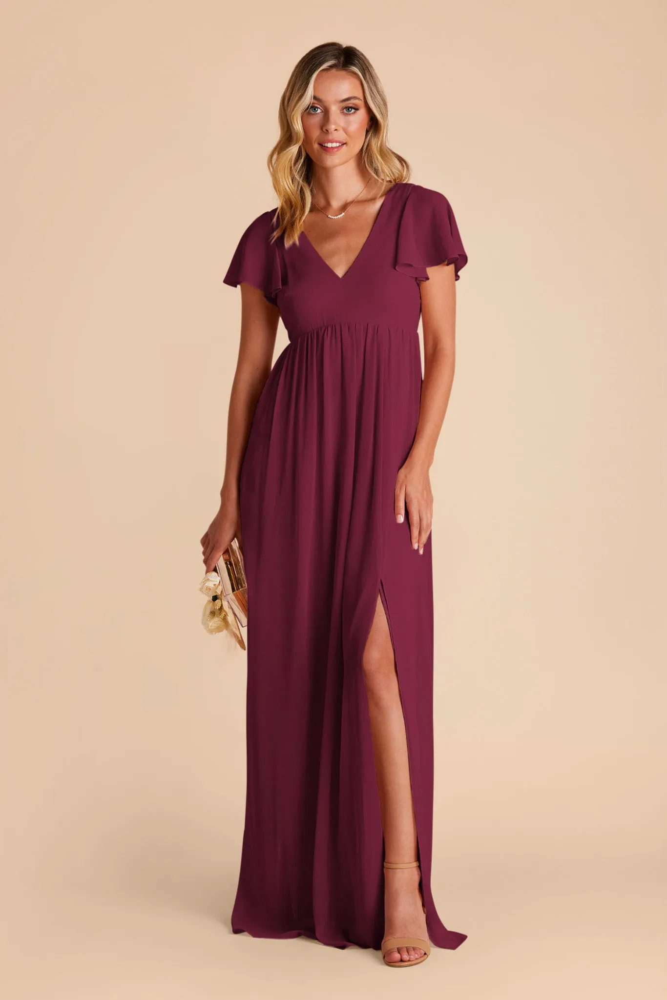 Hannah Empire Dress - Berry sold by Birdy Grey product image thumbnail 4