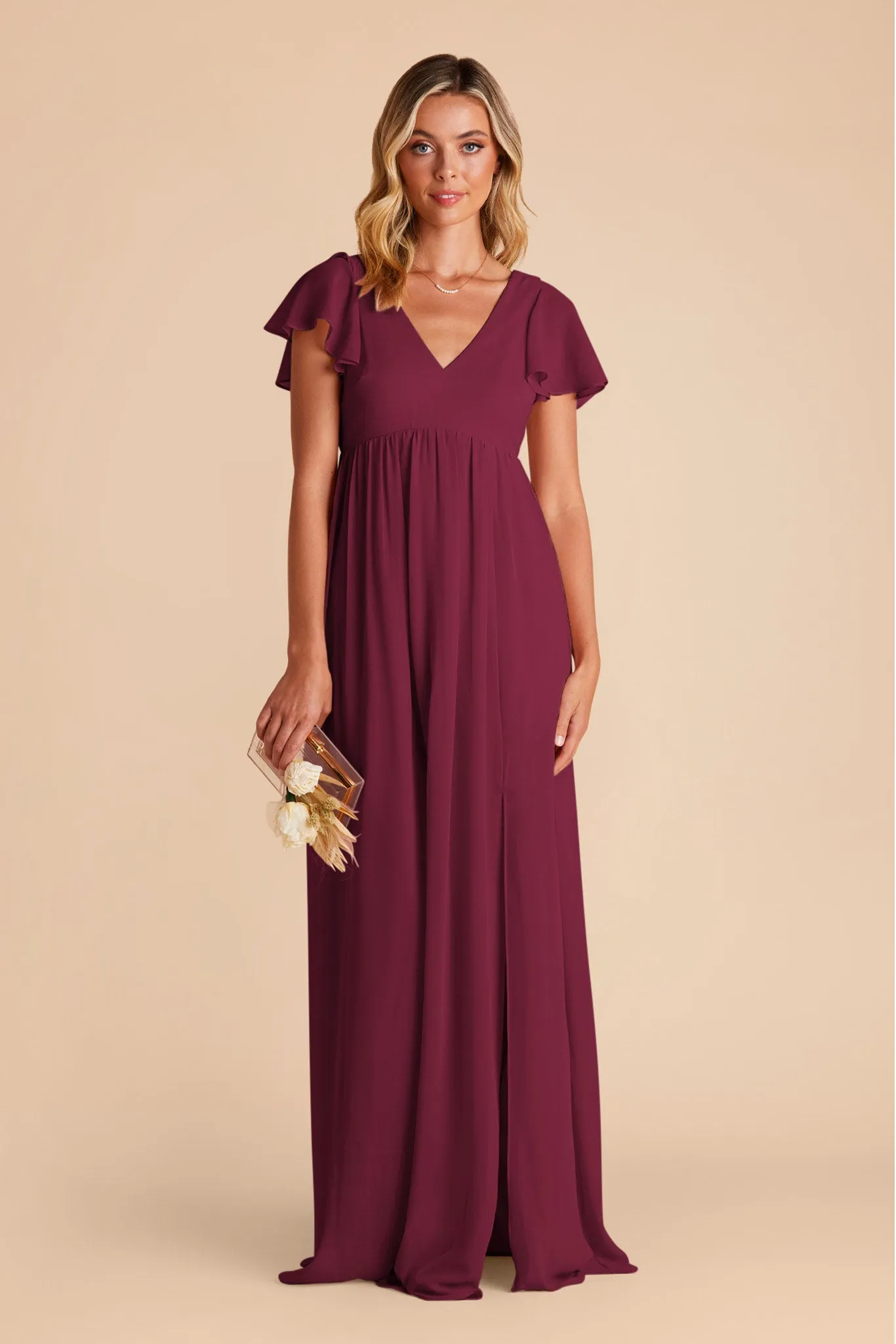 Hannah Empire Dress - Berry sold by Birdy Grey product image thumbnail 3