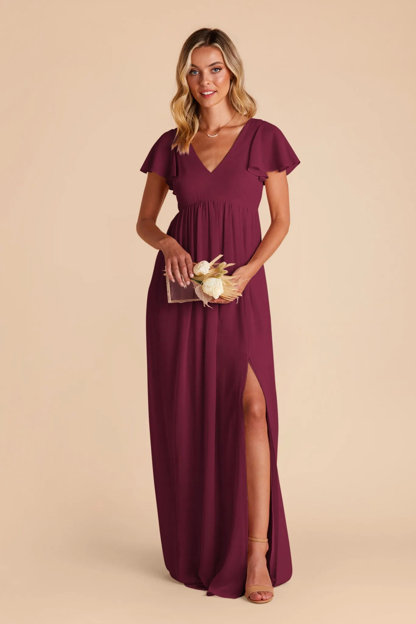 Hannah Empire Dress - Berry sold by Birdy Grey product image thumbnail 5